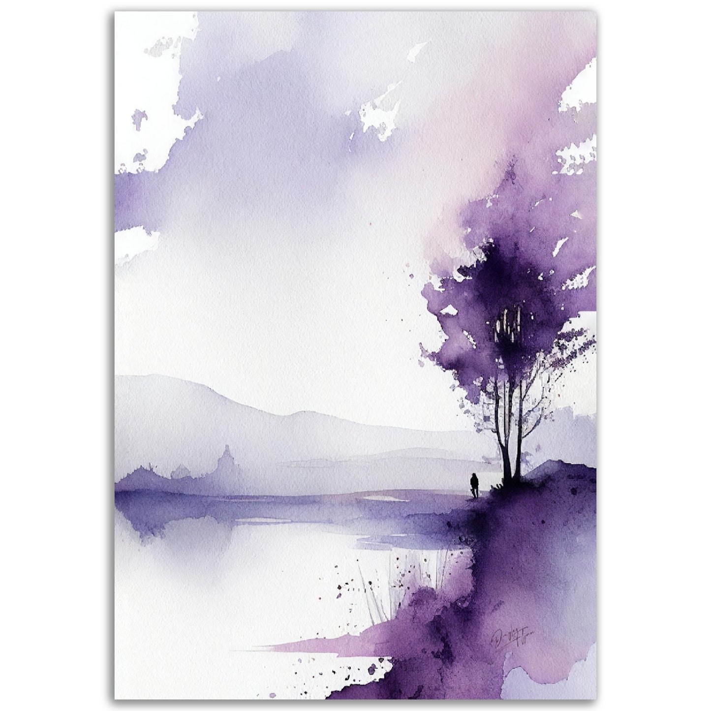 »A Purple Night« retro poster