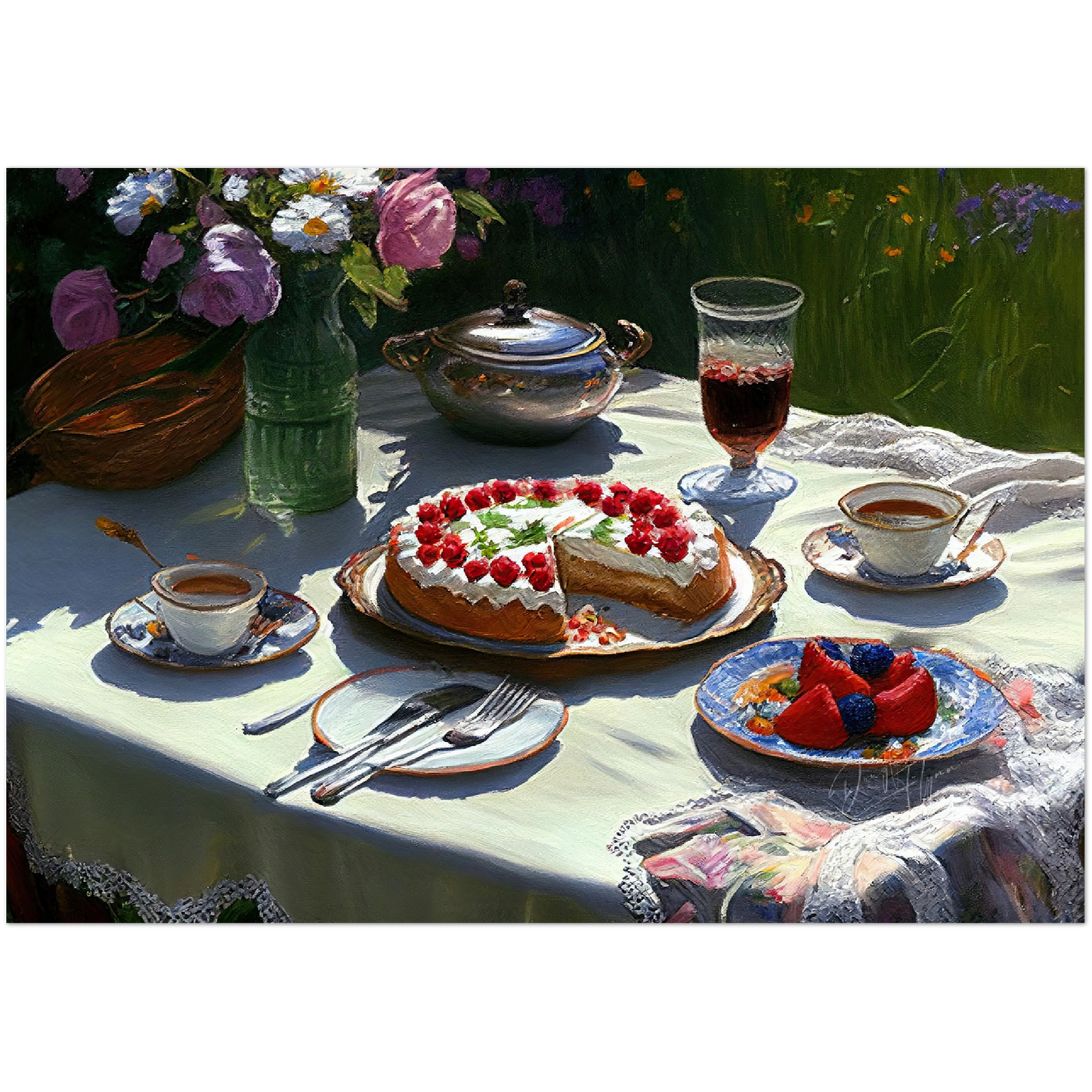 »Seductive dinner« retro poster