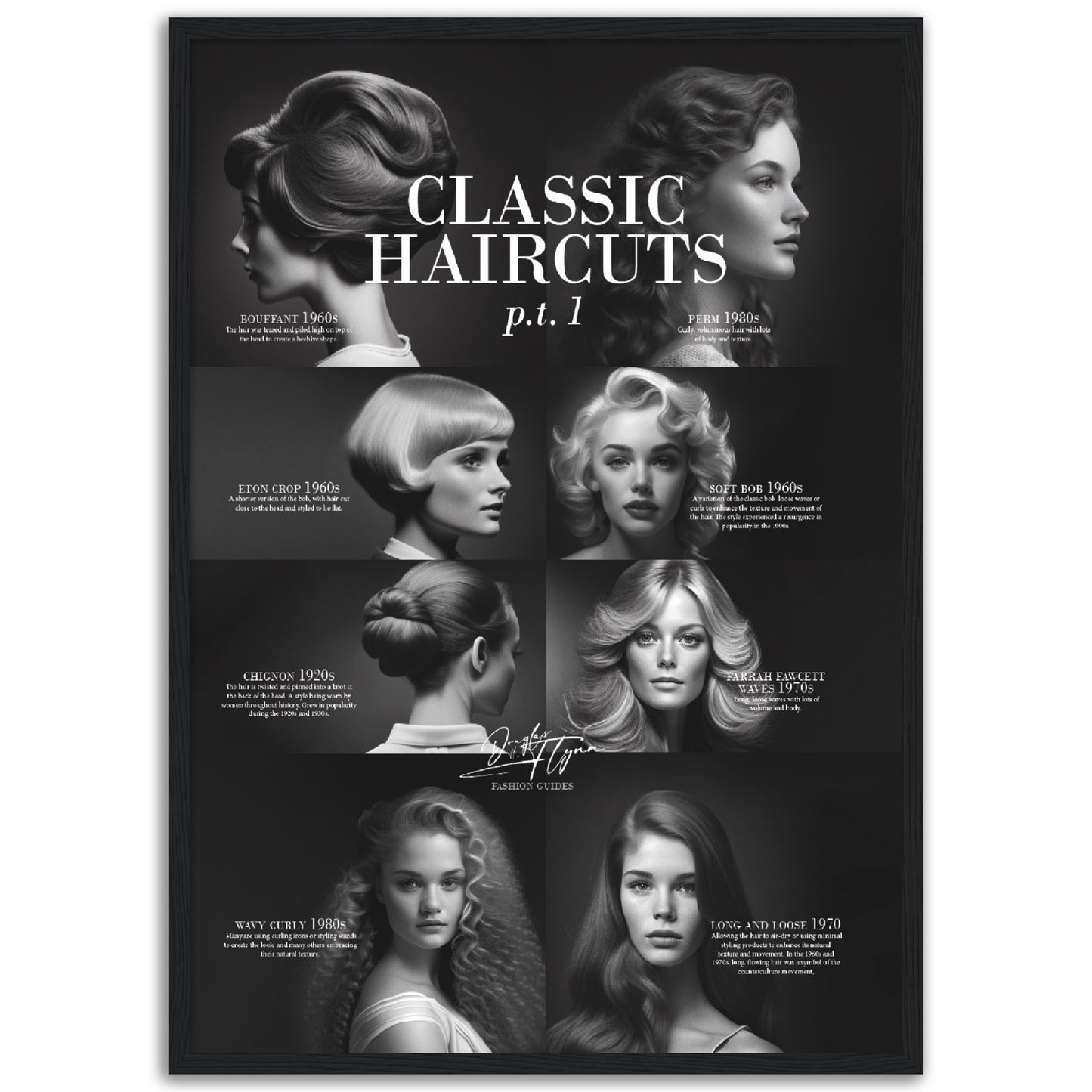 »Classic Haircuts, pt 1« retro poster