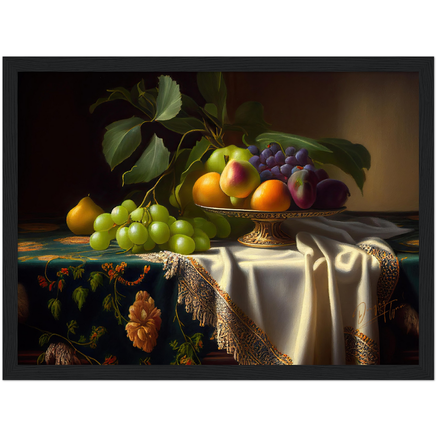 »Dining table for memories« retro poster