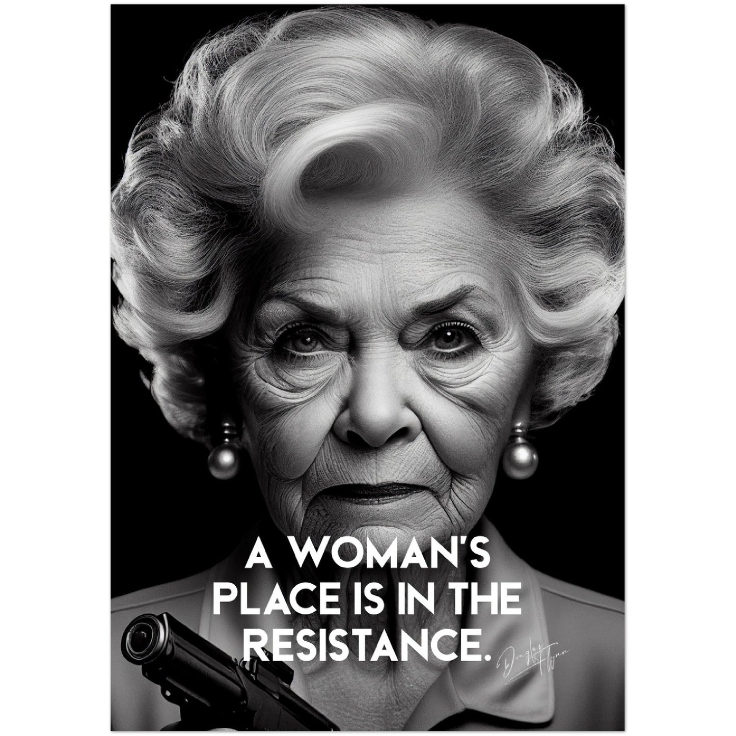 »A Womans Place Is In The Resistance« retro poster