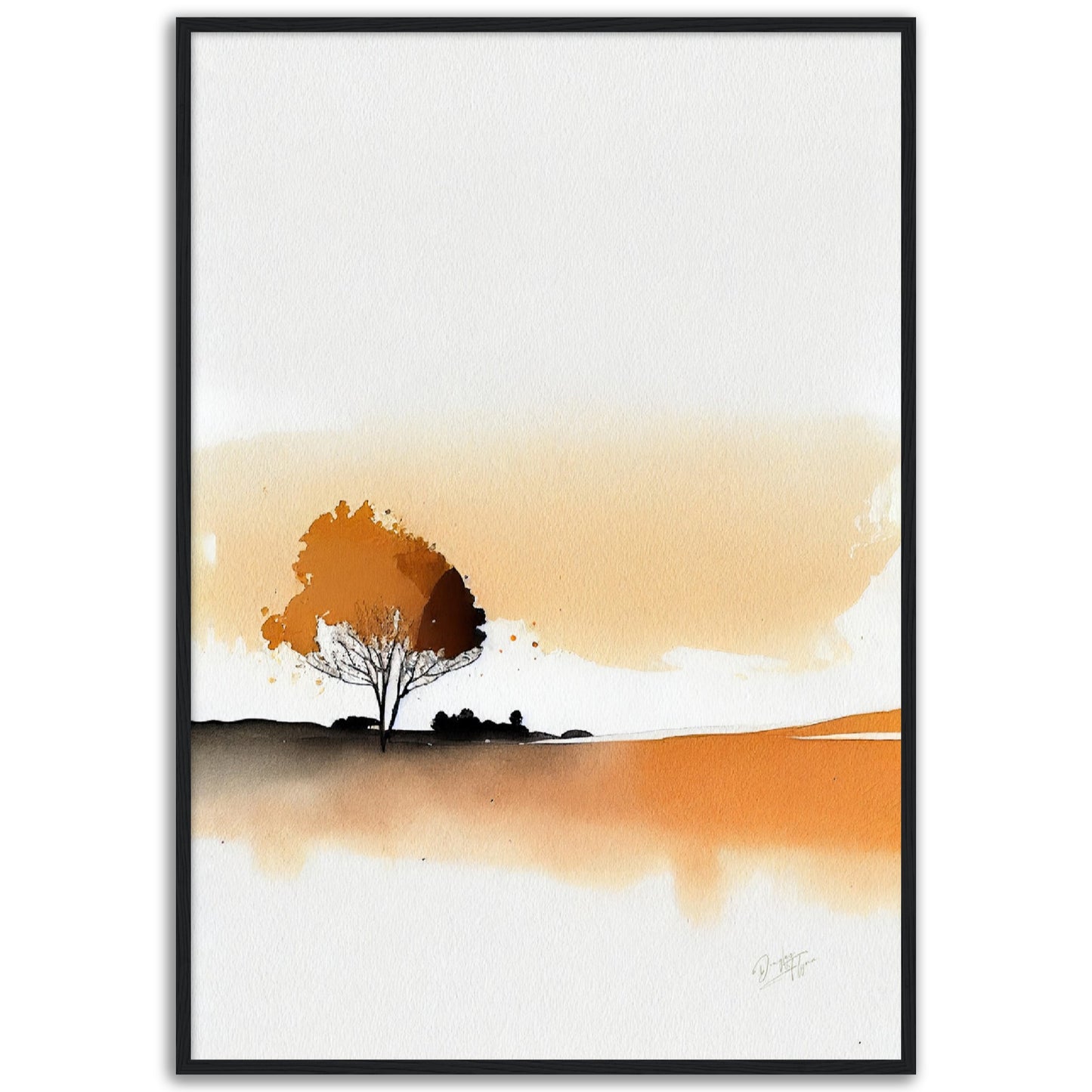 »Whispers of the Wild in Orange Hues« retro poster
