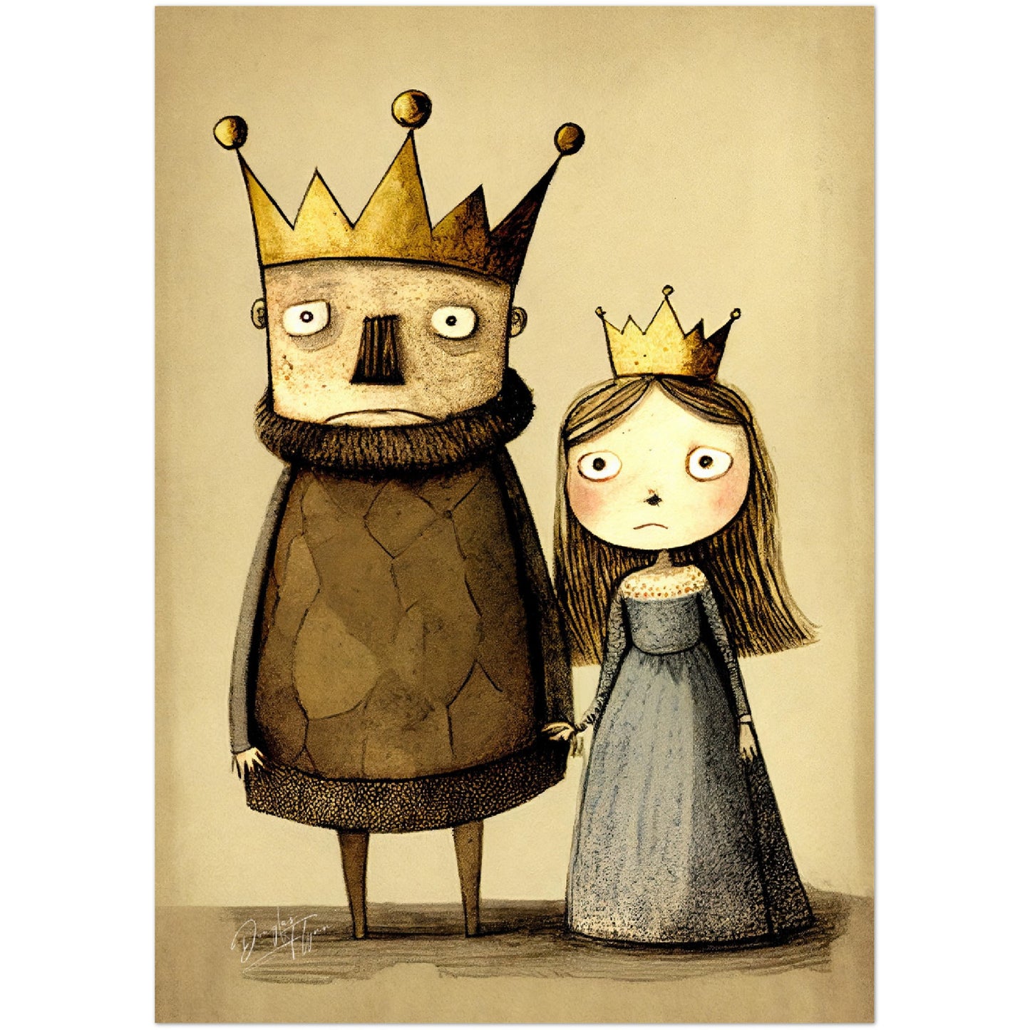 »King Crabby-pants And Cranky Queen Bee« retro poster