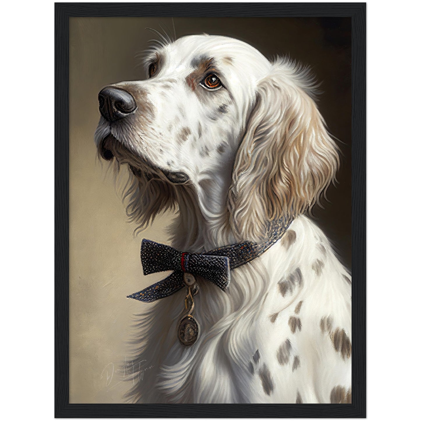 »English Setter med rosett«