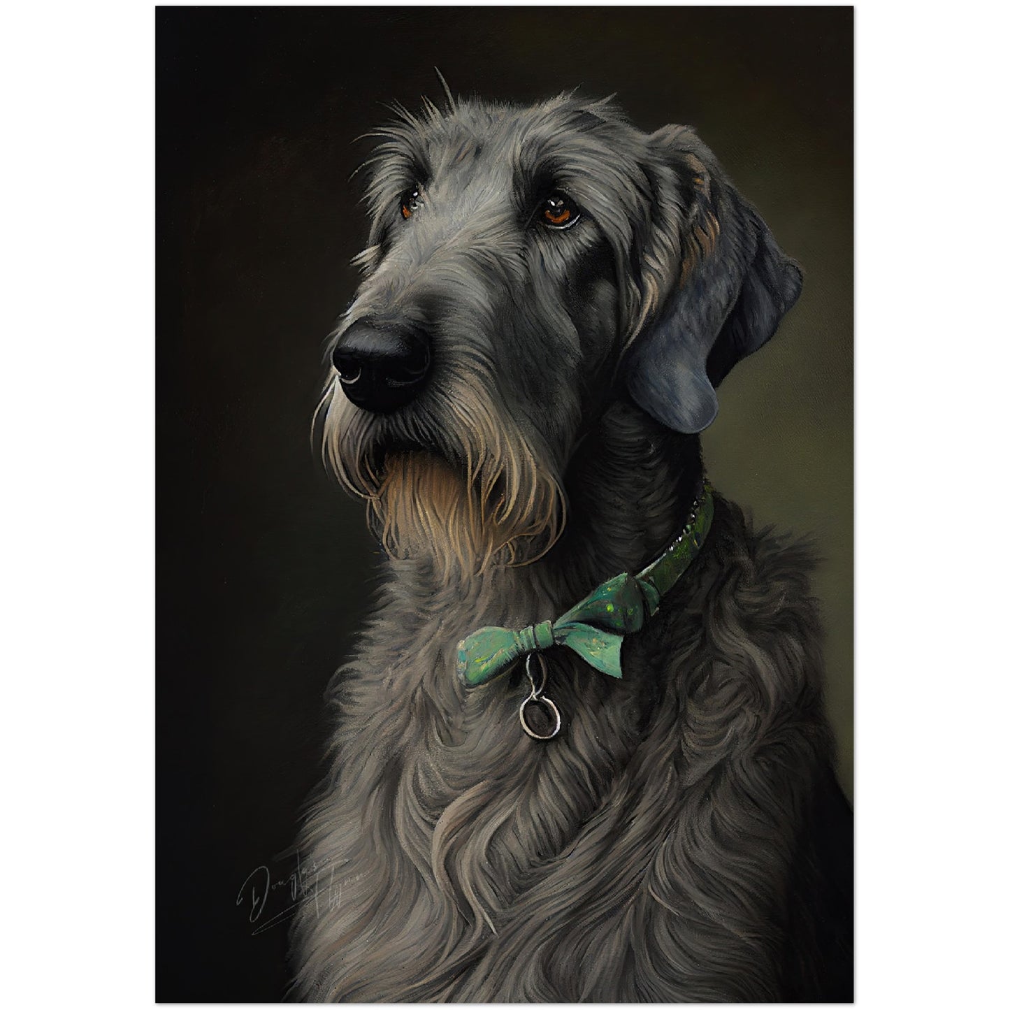 »Irish Wolfhound med rosett«