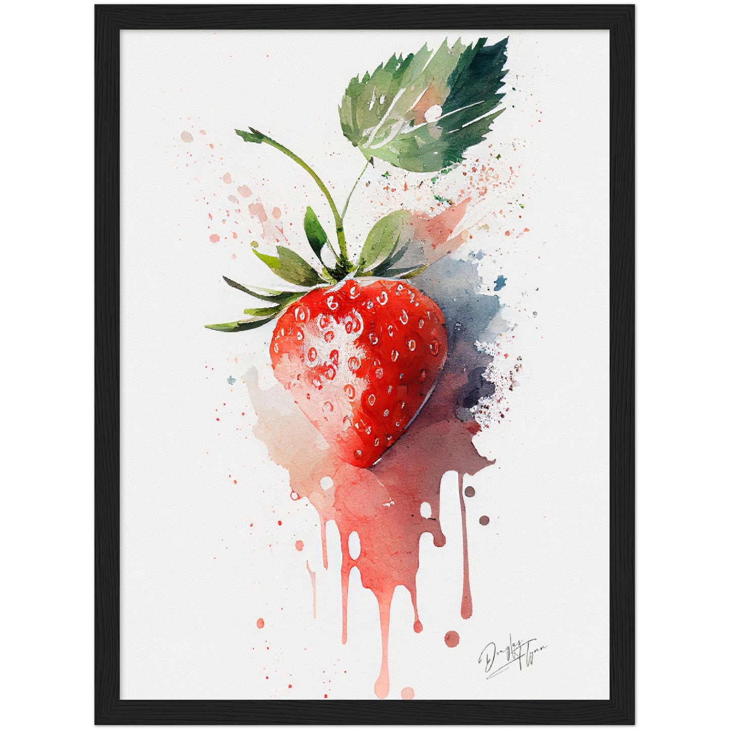 »Harmony Strawberries in Hues« retro poster