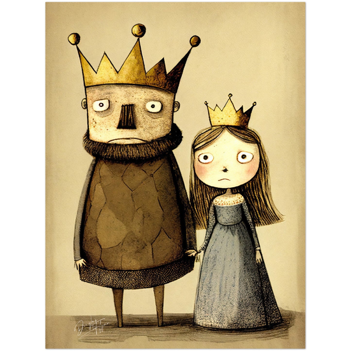»King Crabby-pants And Cranky Queen Bee« retro poster
