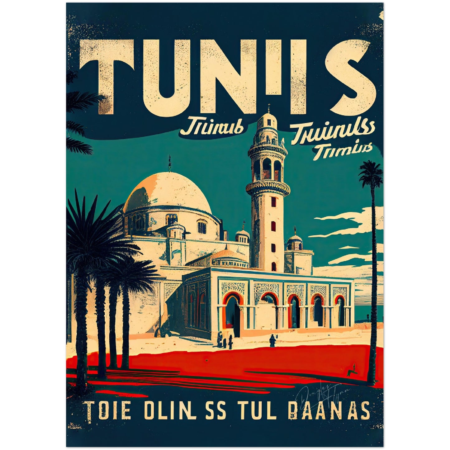 »Tunis, travel poster no 3« retro poster