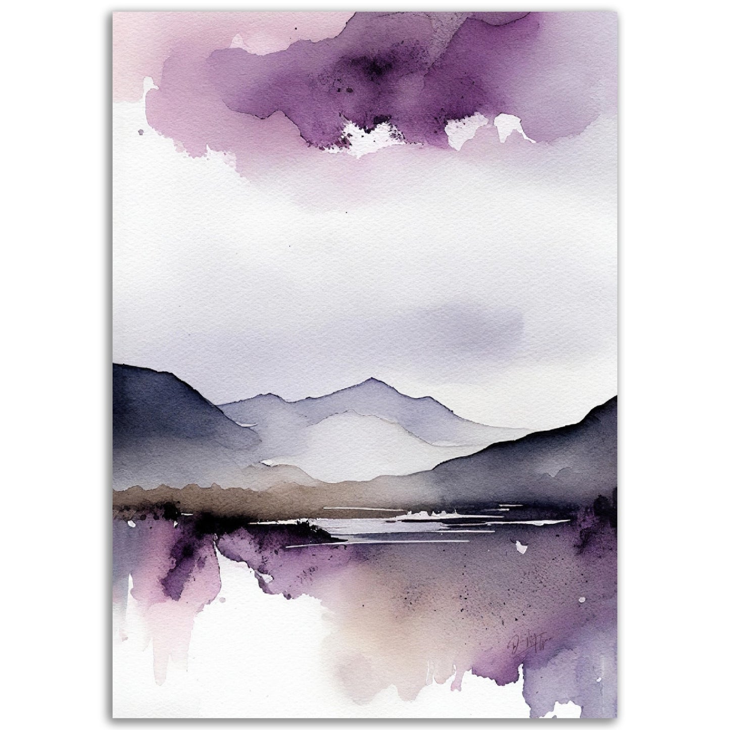 »Purple Mountains« retro poster