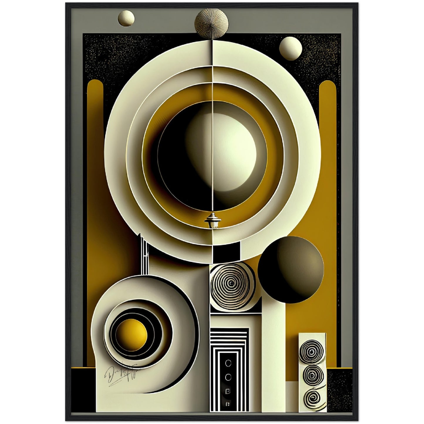 »Geometric Rhythms« retro poster