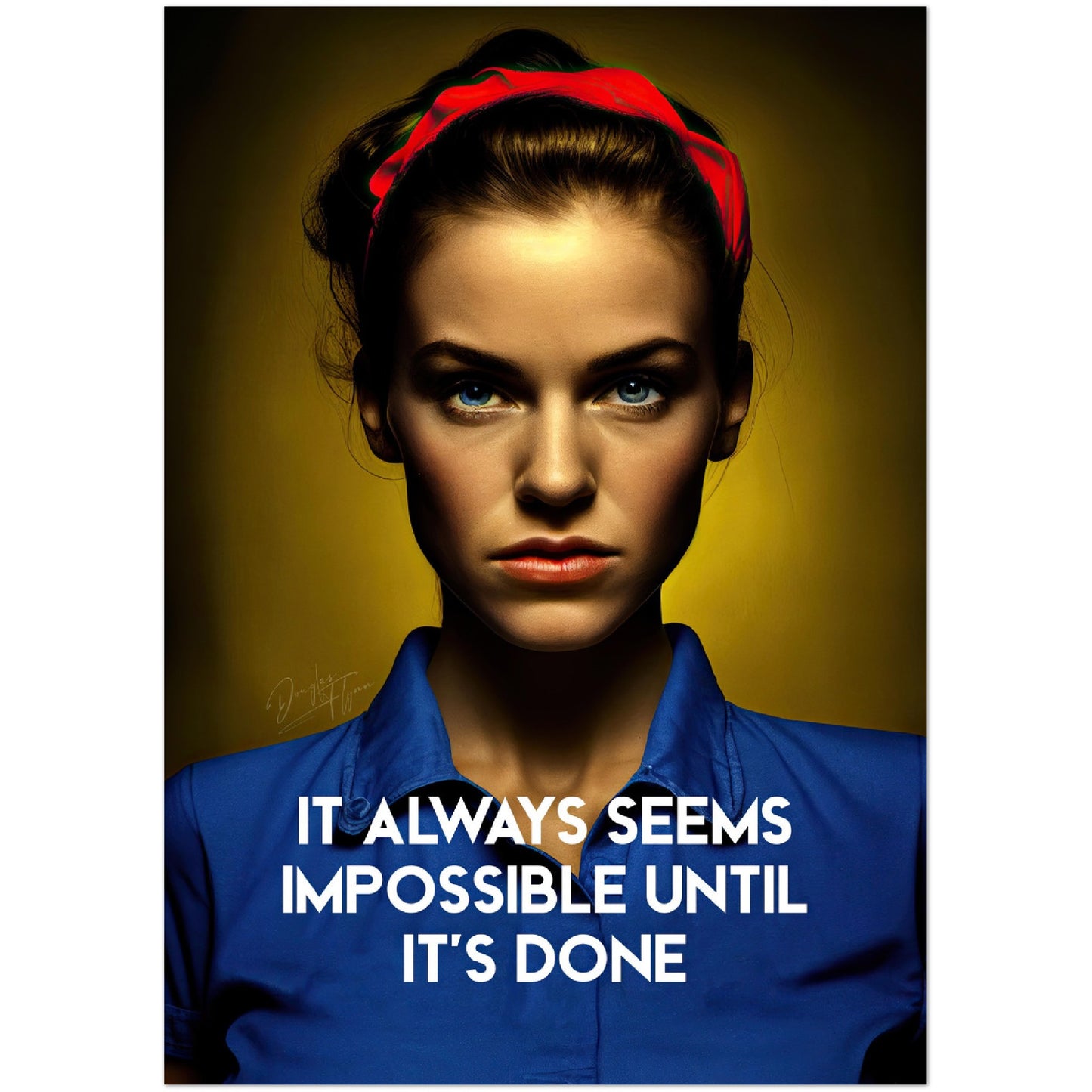»It Always Seems Impossible« retro poster