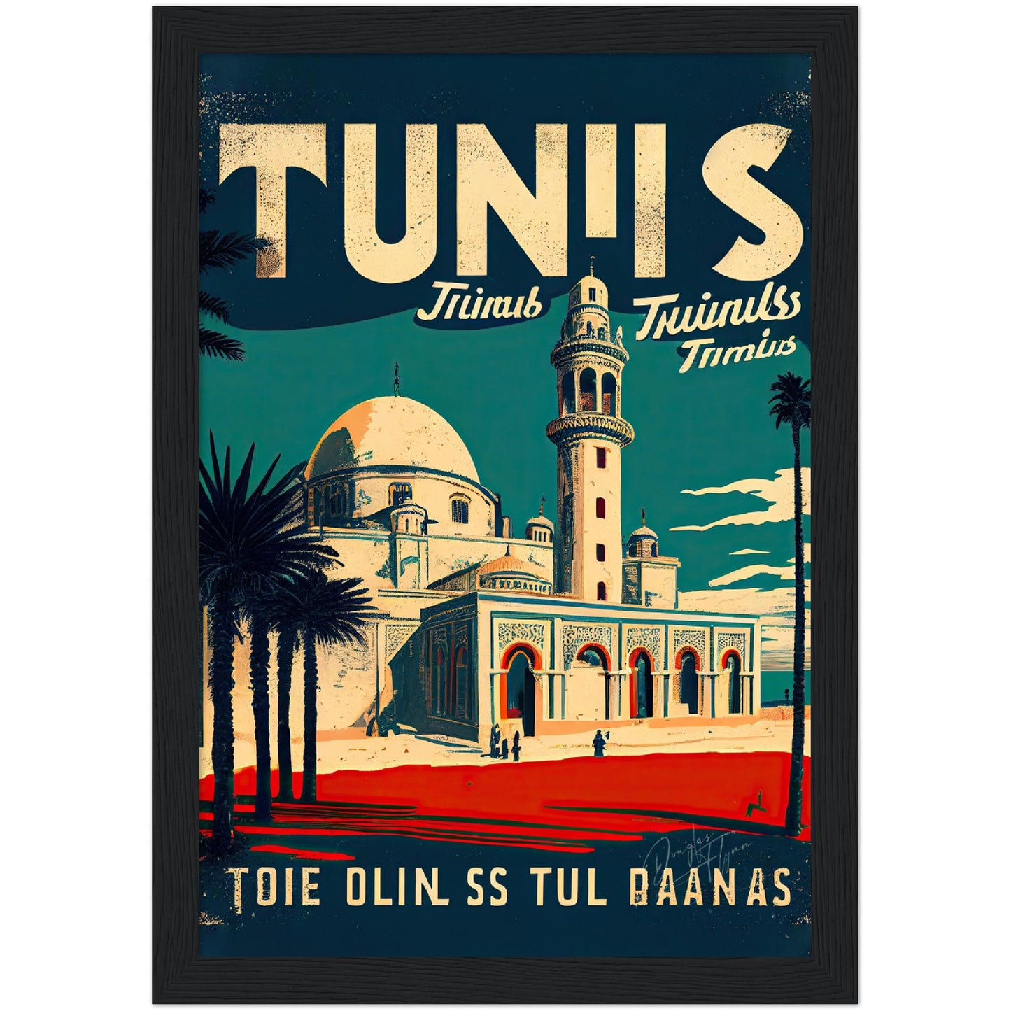 »Tunis, travel poster no 3« retro poster