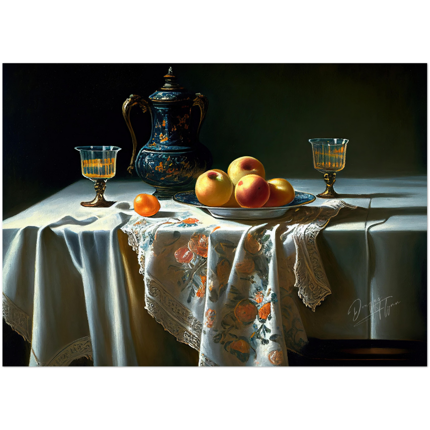 »Luxury at the table« retro poster
