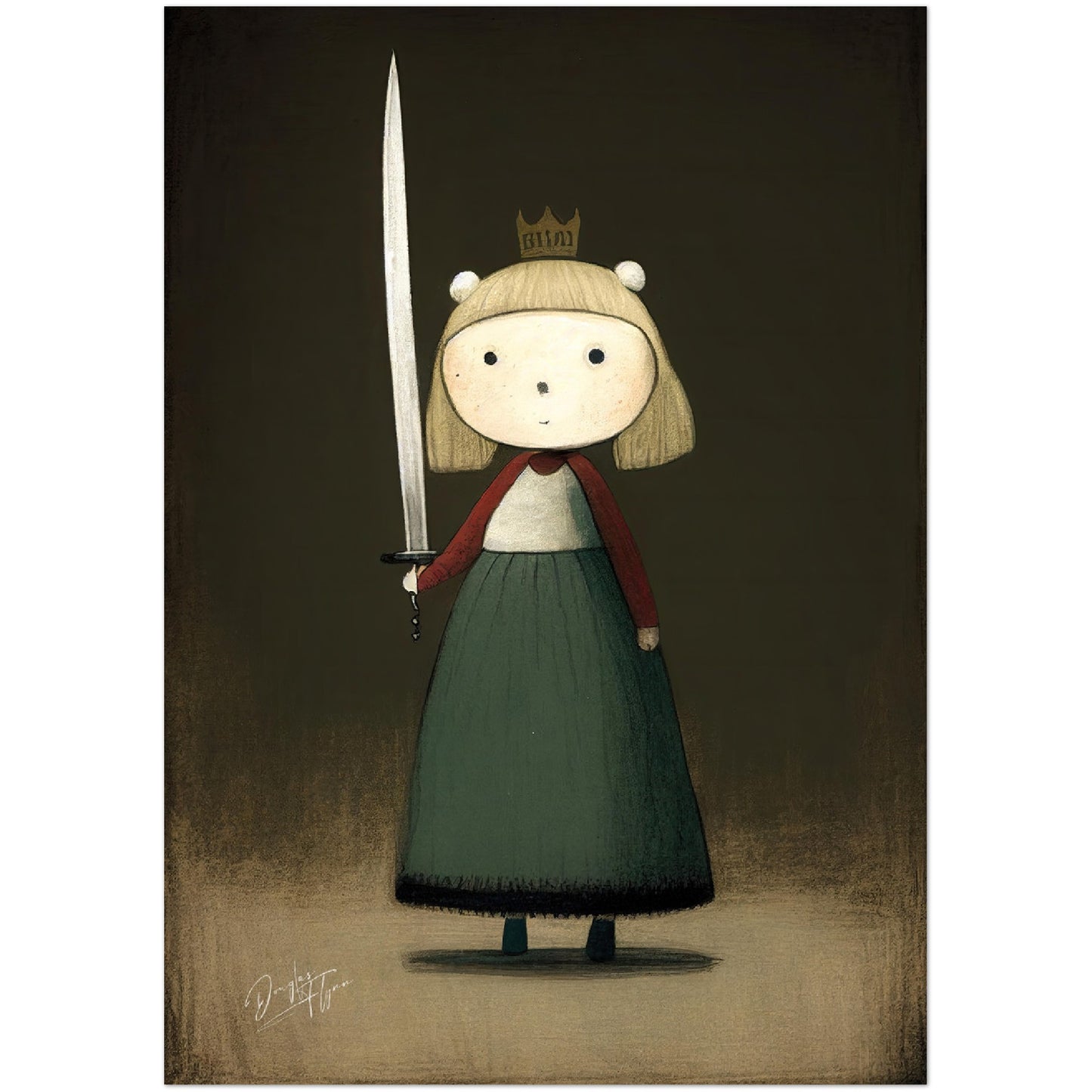 »Grumpy Princess Knight« retro poster