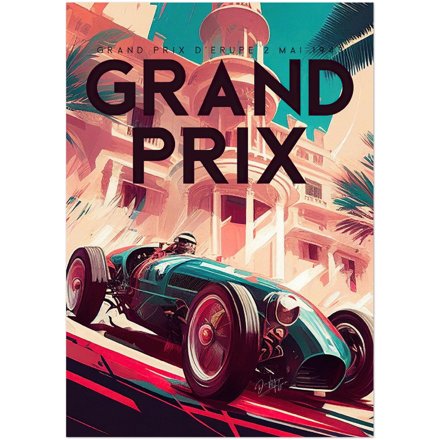 »Quantum of Racing History« retro poster