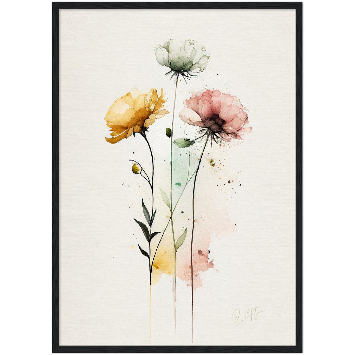 »Flower Reflections« retro poster