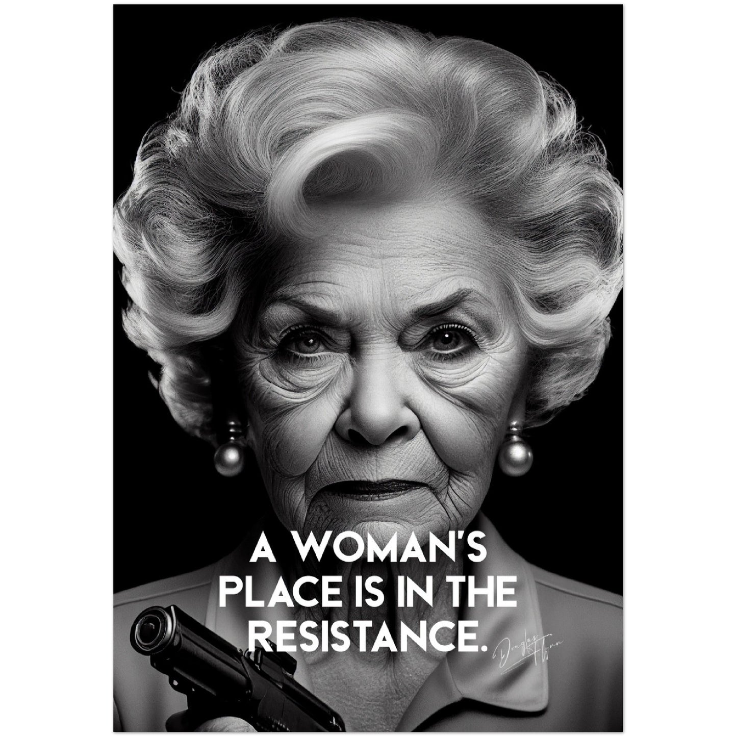 »A Womans Place Is In The Resistance« retro poster