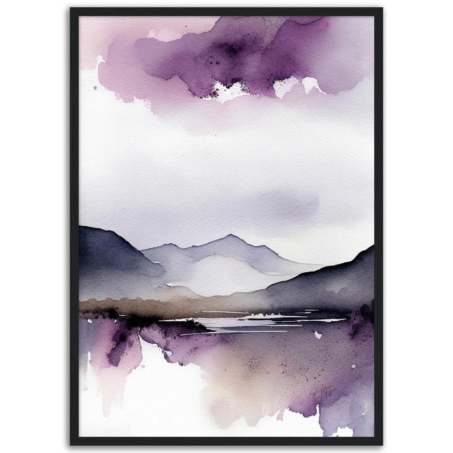 »Purple Mountains« retro poster