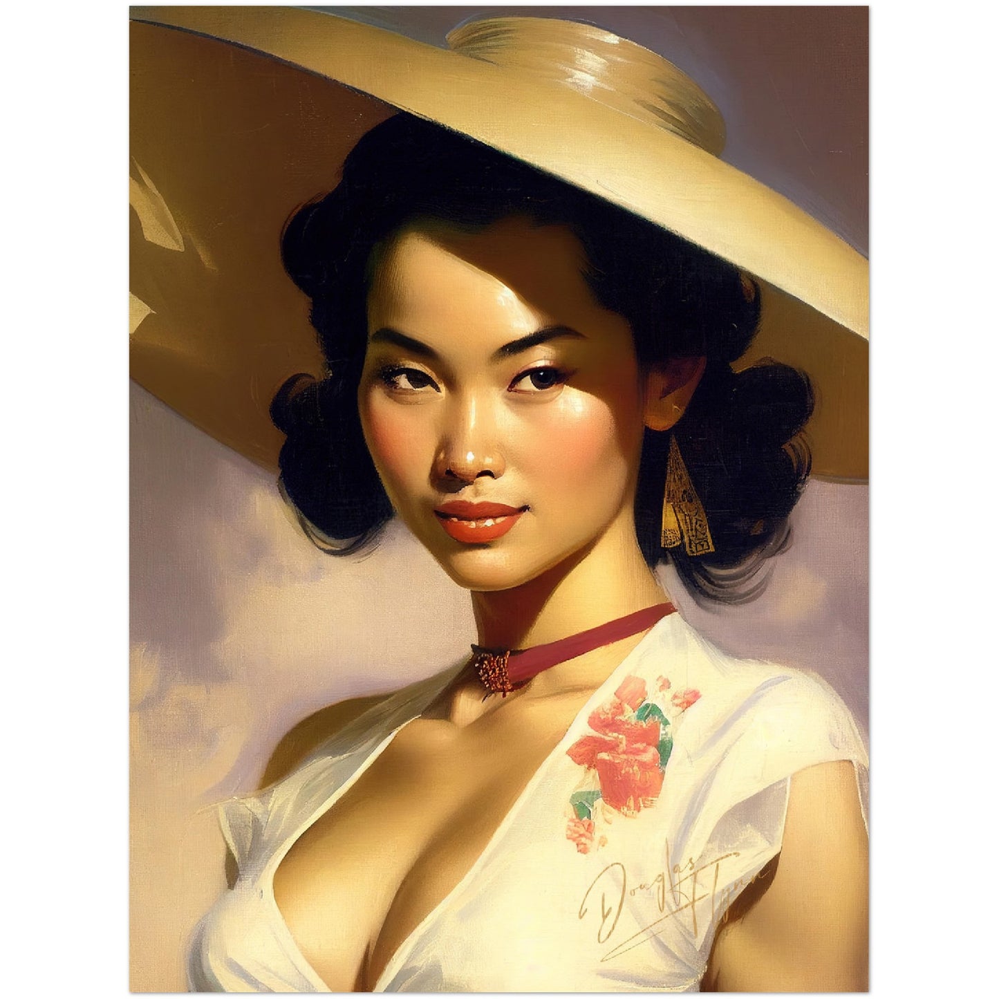 »Gloria's Glamorous Glow« retro poster