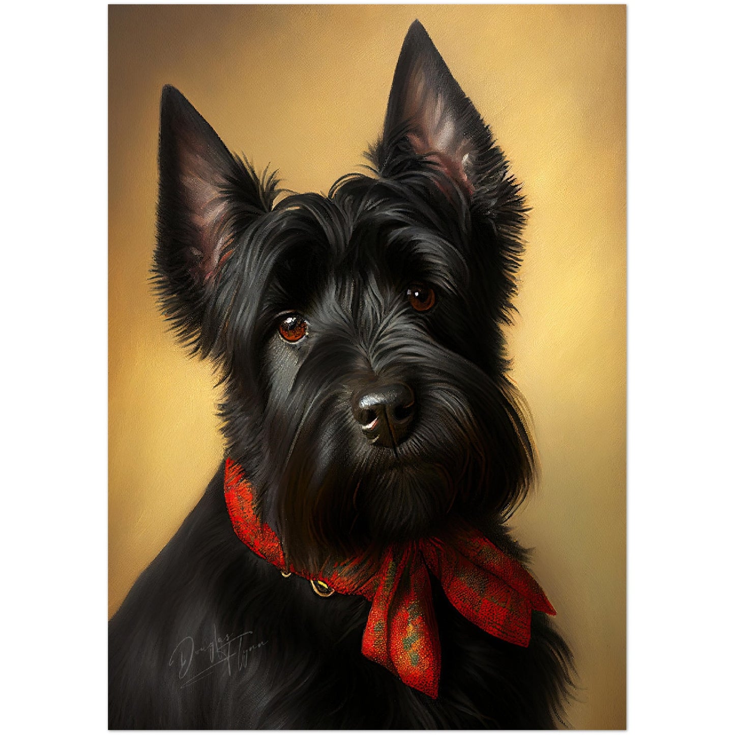 »Scottish Terrier med rosett«