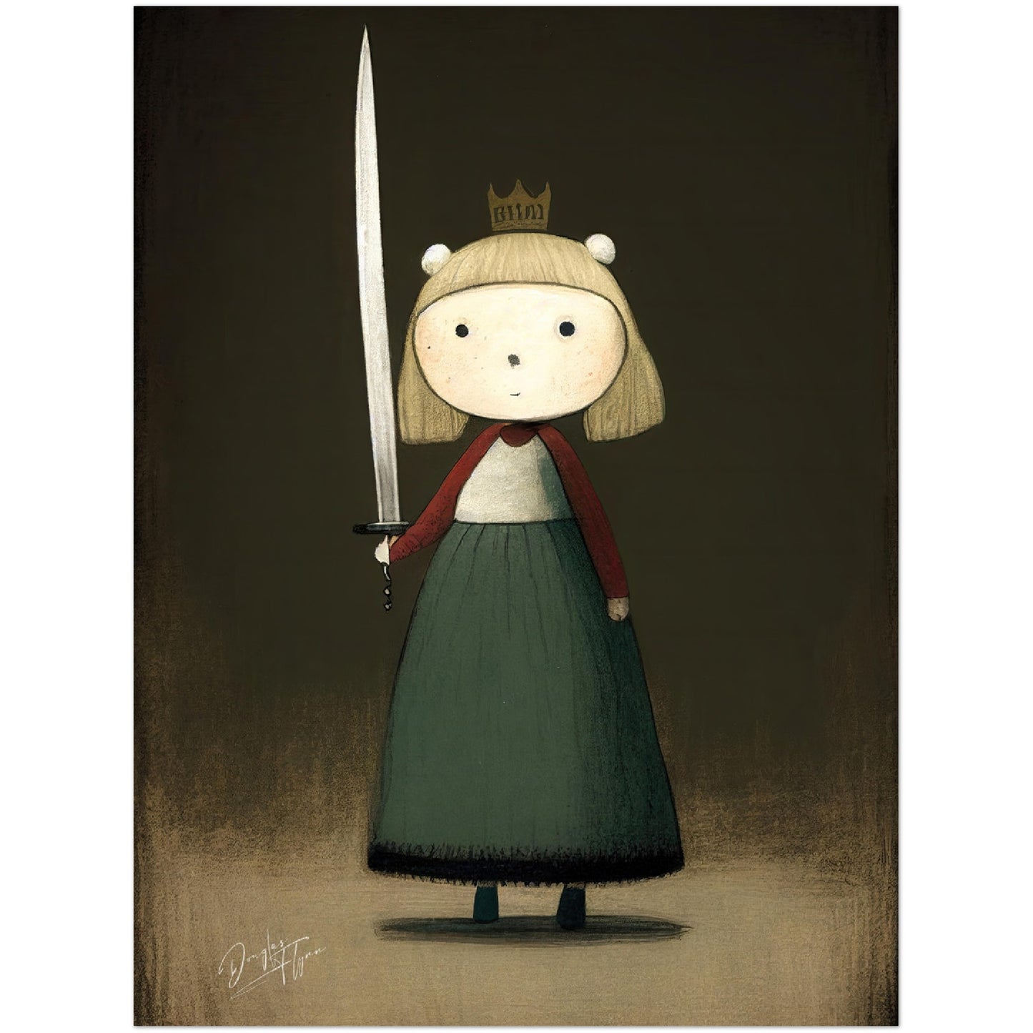»Grumpy Princess Knight« retro poster
