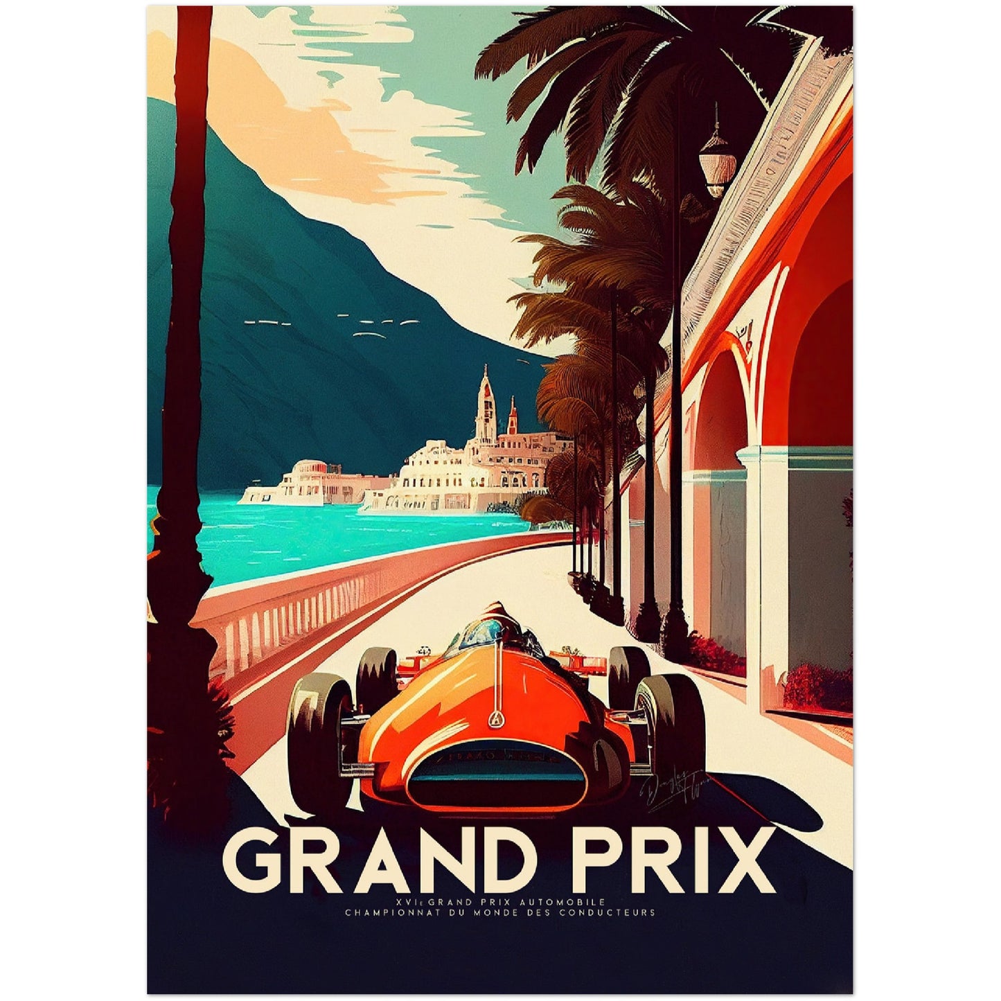 »Vintage Victory Run« retro poster