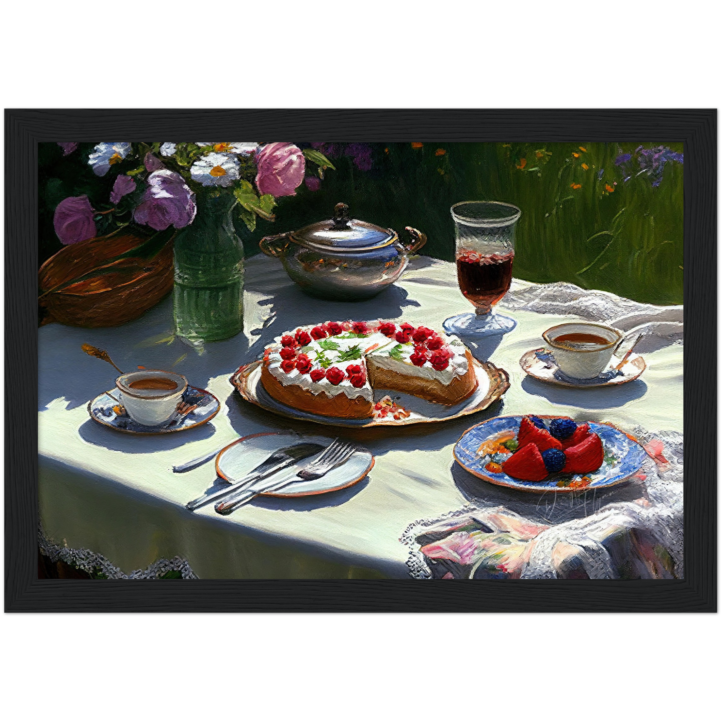 »Seductive dinner« retro poster