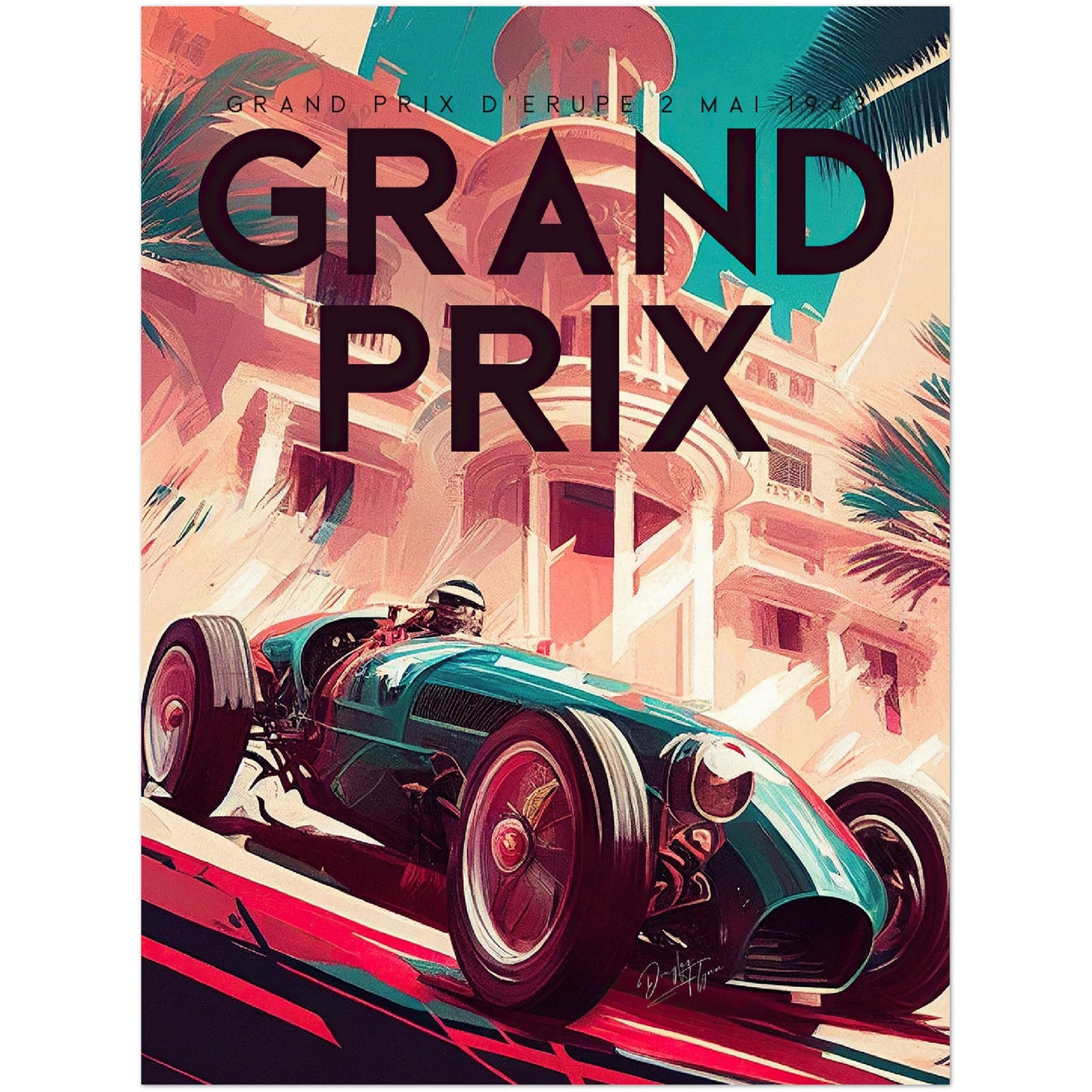 »Quantum of Racing History« retro poster