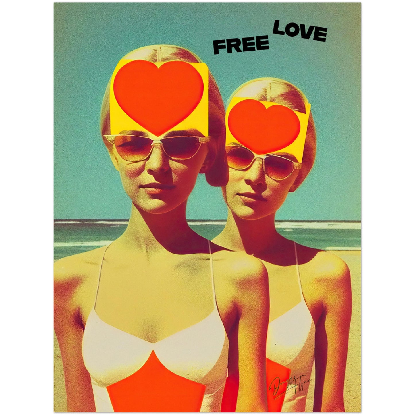 »Free Love«retro poster