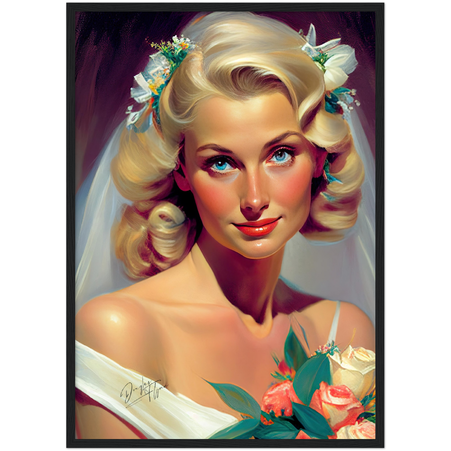 »Elegant Wedding Glamour« retro poster