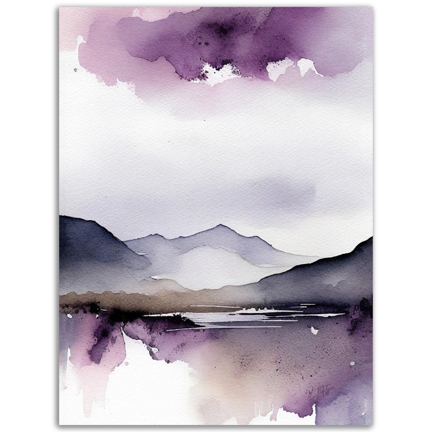 »Purple Mountains« retro poster