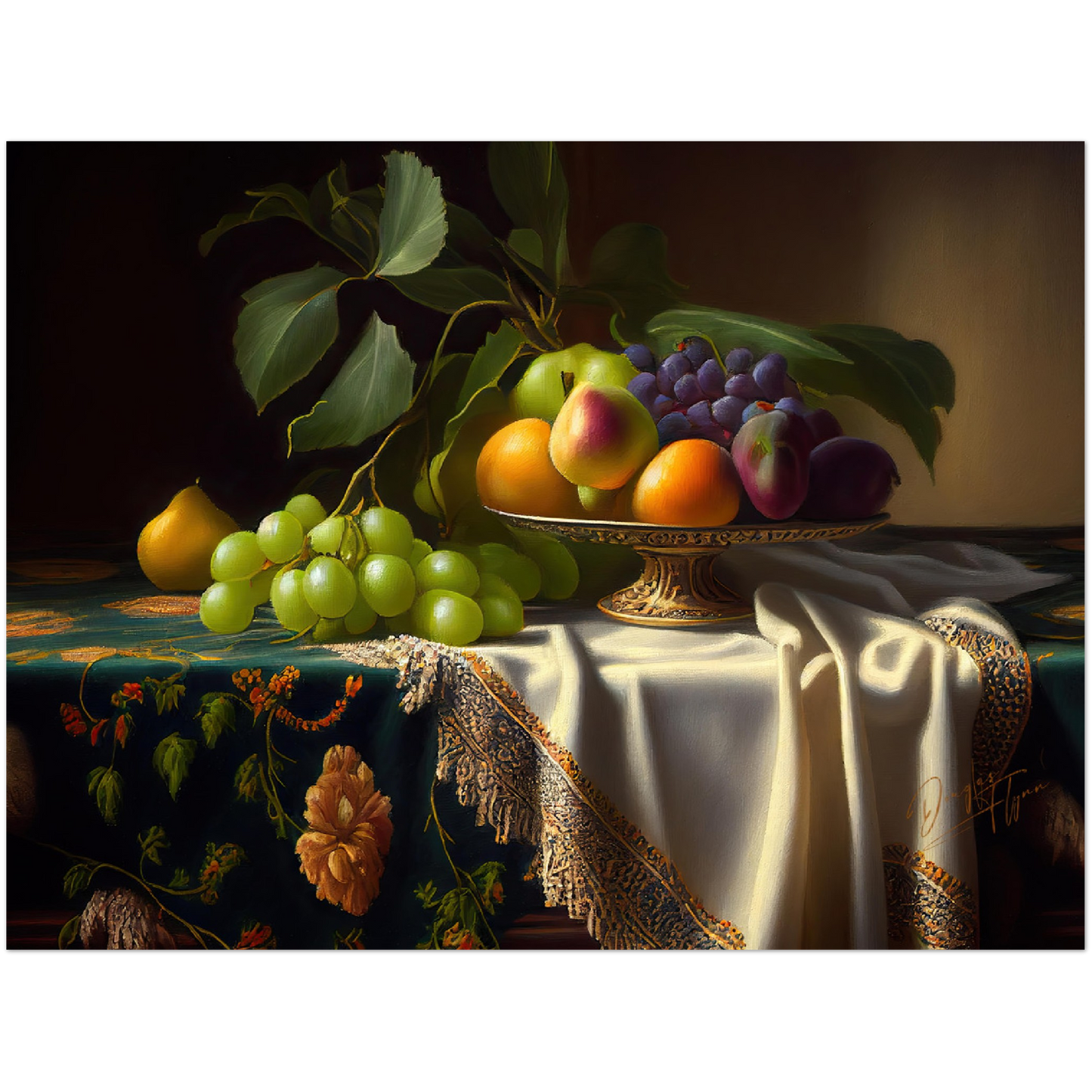 »Dining table for memories« retro poster