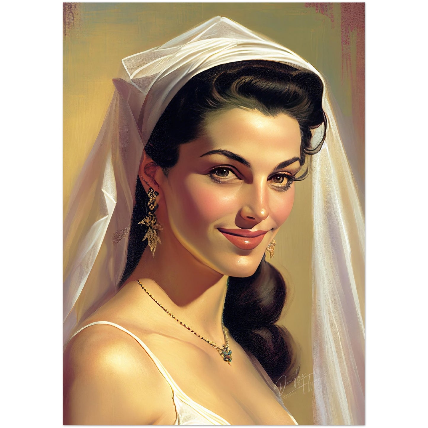 »Bridal Beauty and Style« retro poster