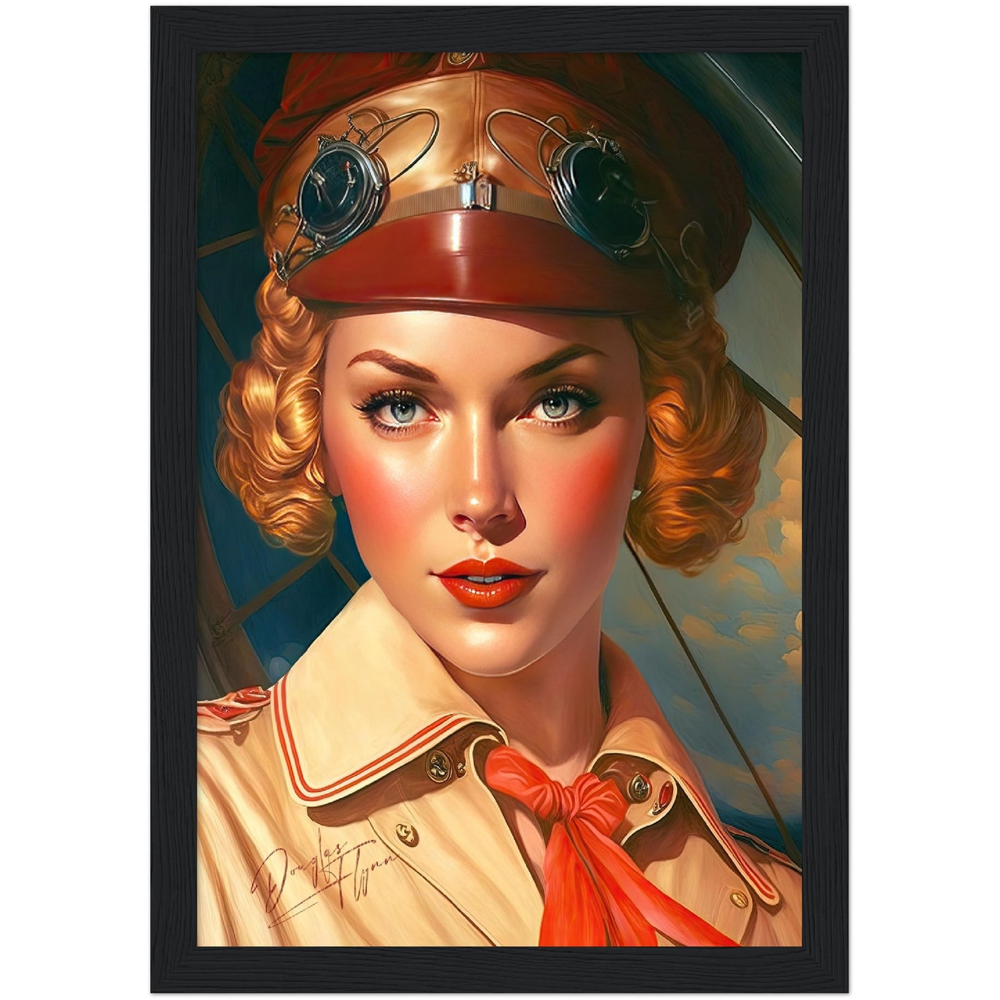 »Keep your eyes open for me« retro poster