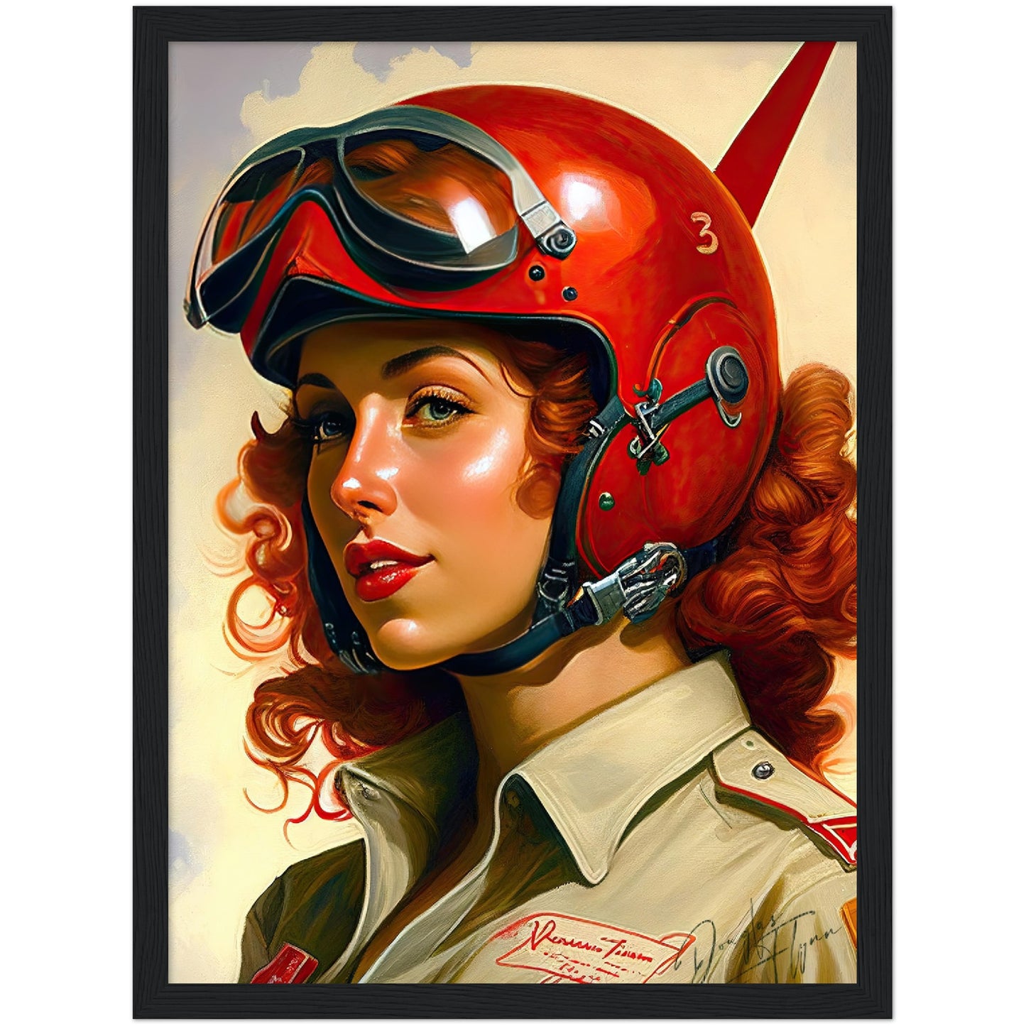 »Together soaring above the clouds« retro poster