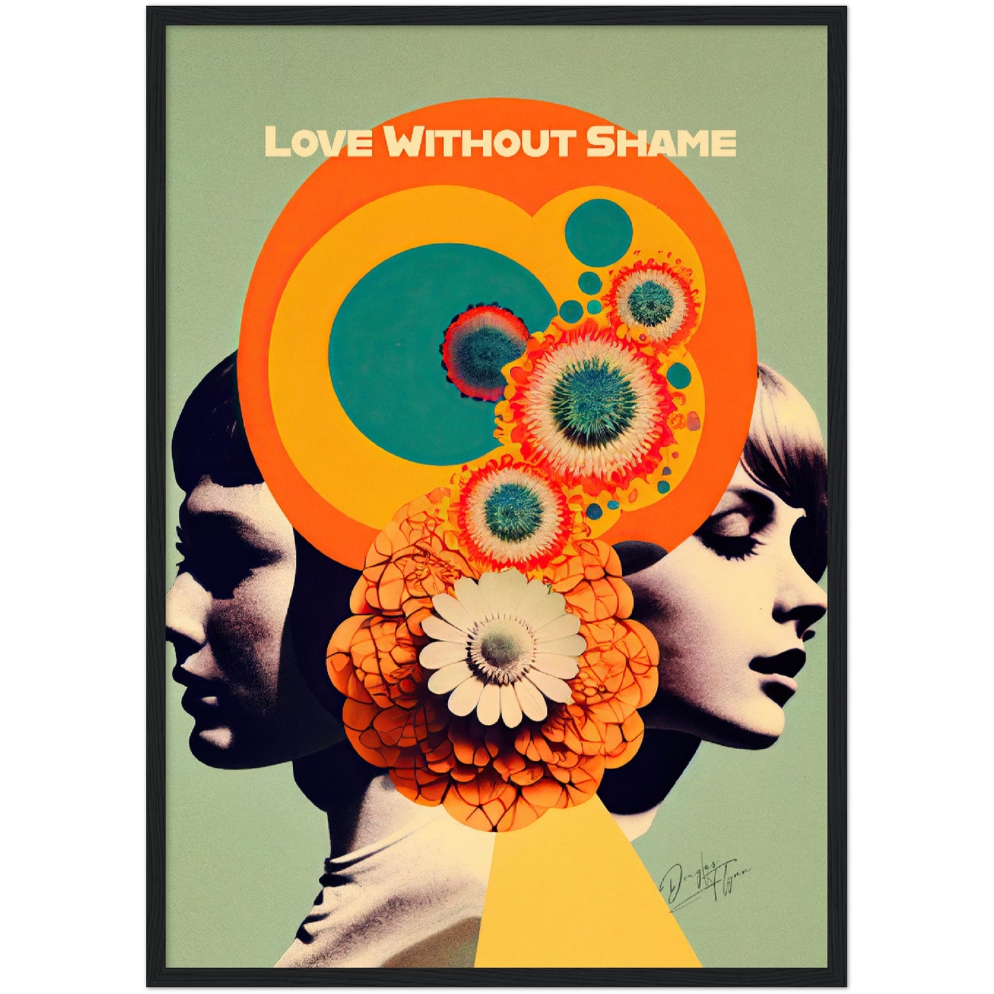 »Love Without Shame«retro poster
