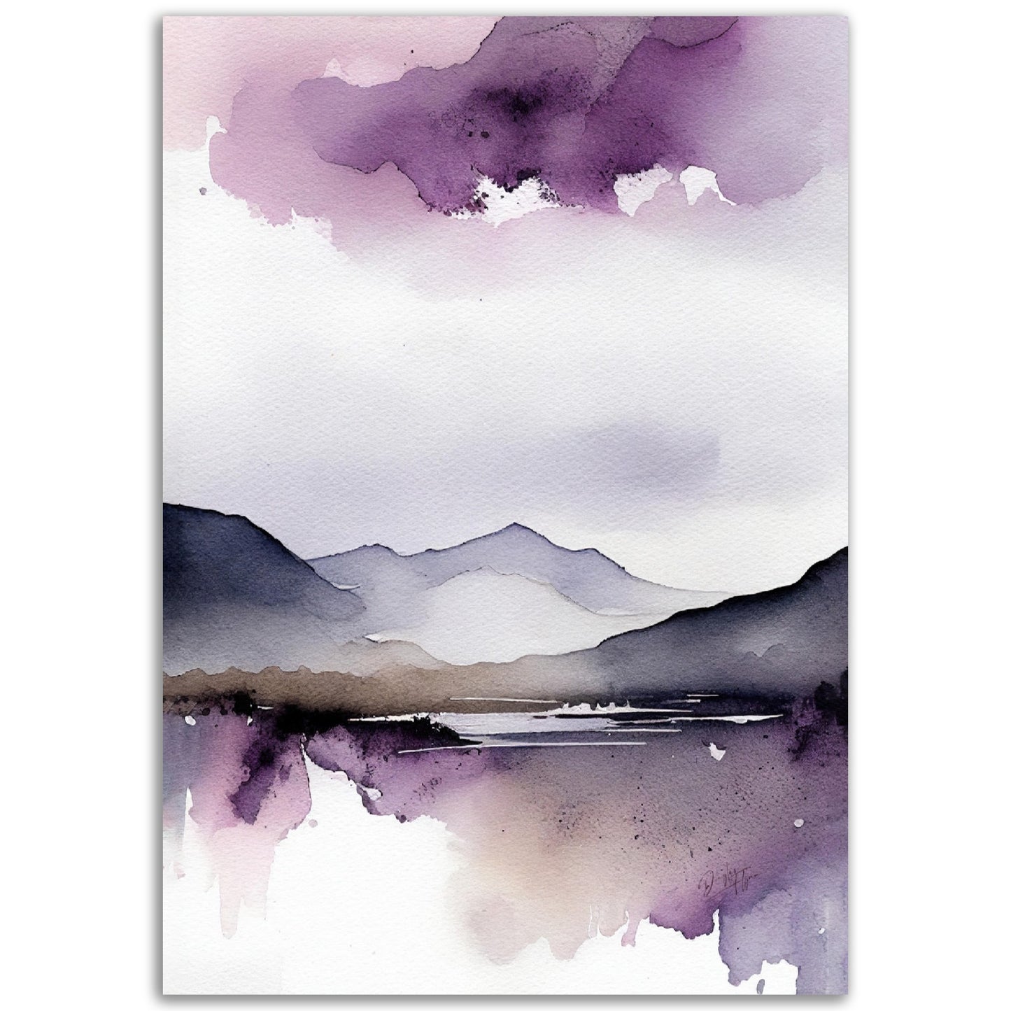 »Purple Mountains« retro poster