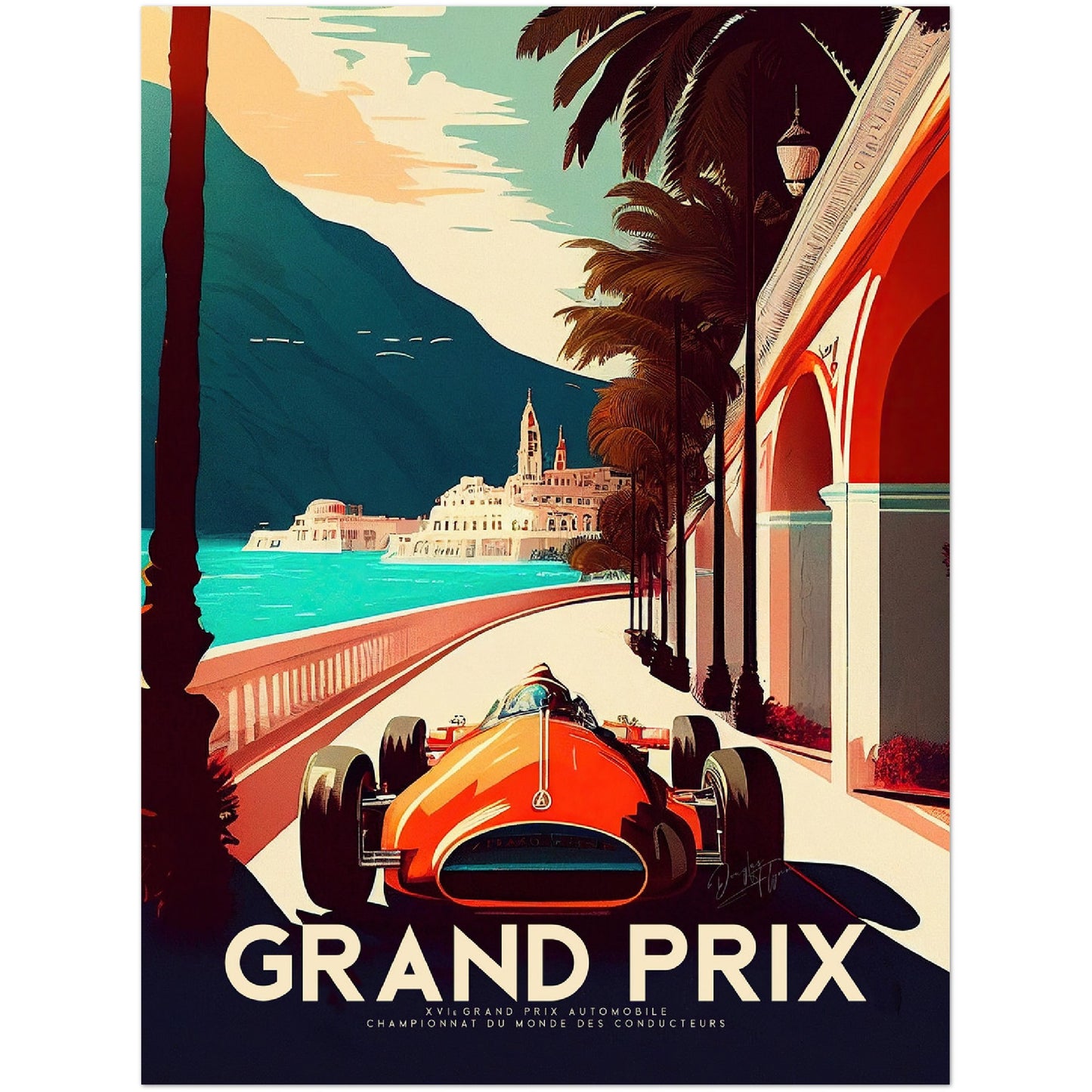 »Vintage Victory Run« retro poster