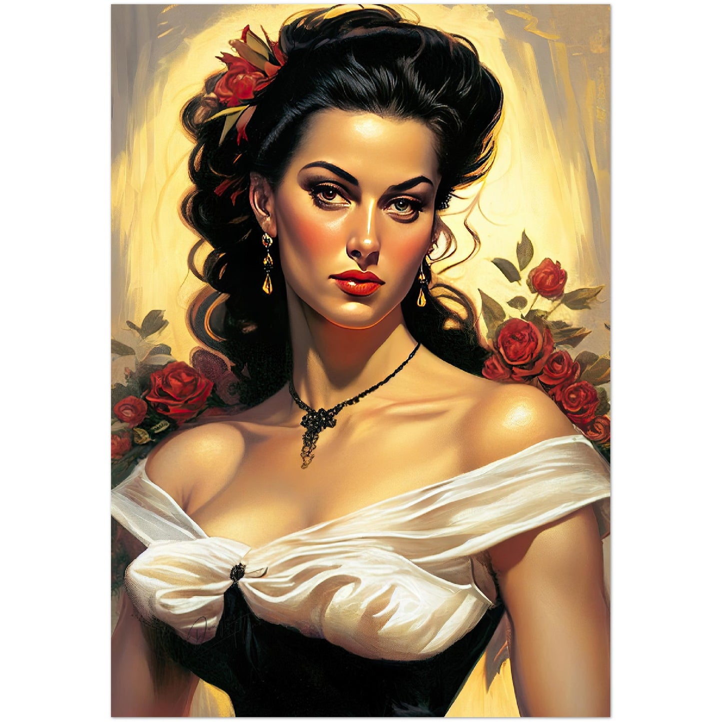 »Elegant Bridal Serenity« retro poster