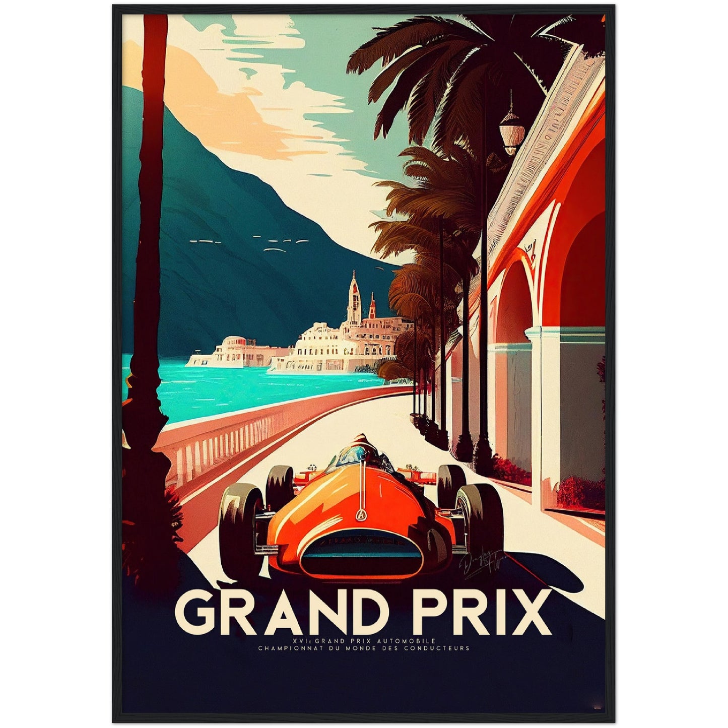 »Vintage Victory Run« retro poster