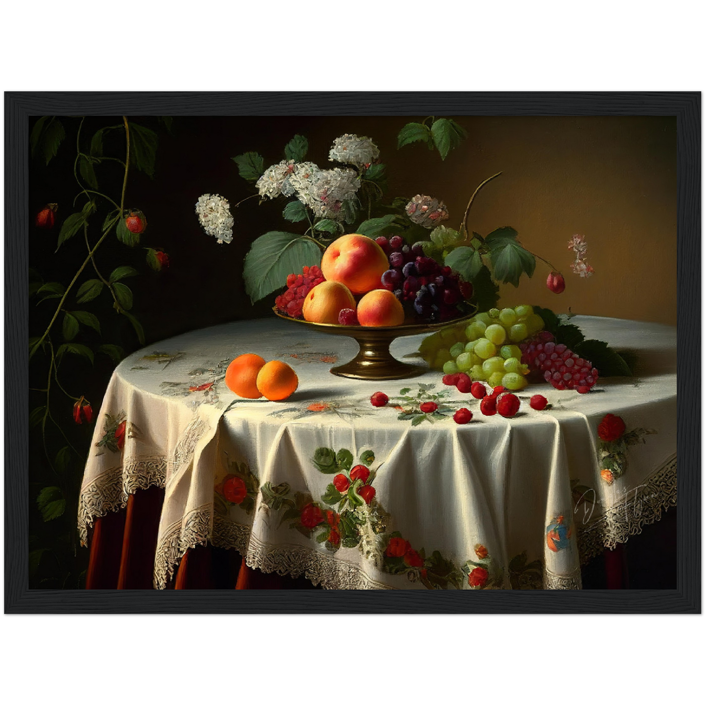 »Dining table for two« retro poster