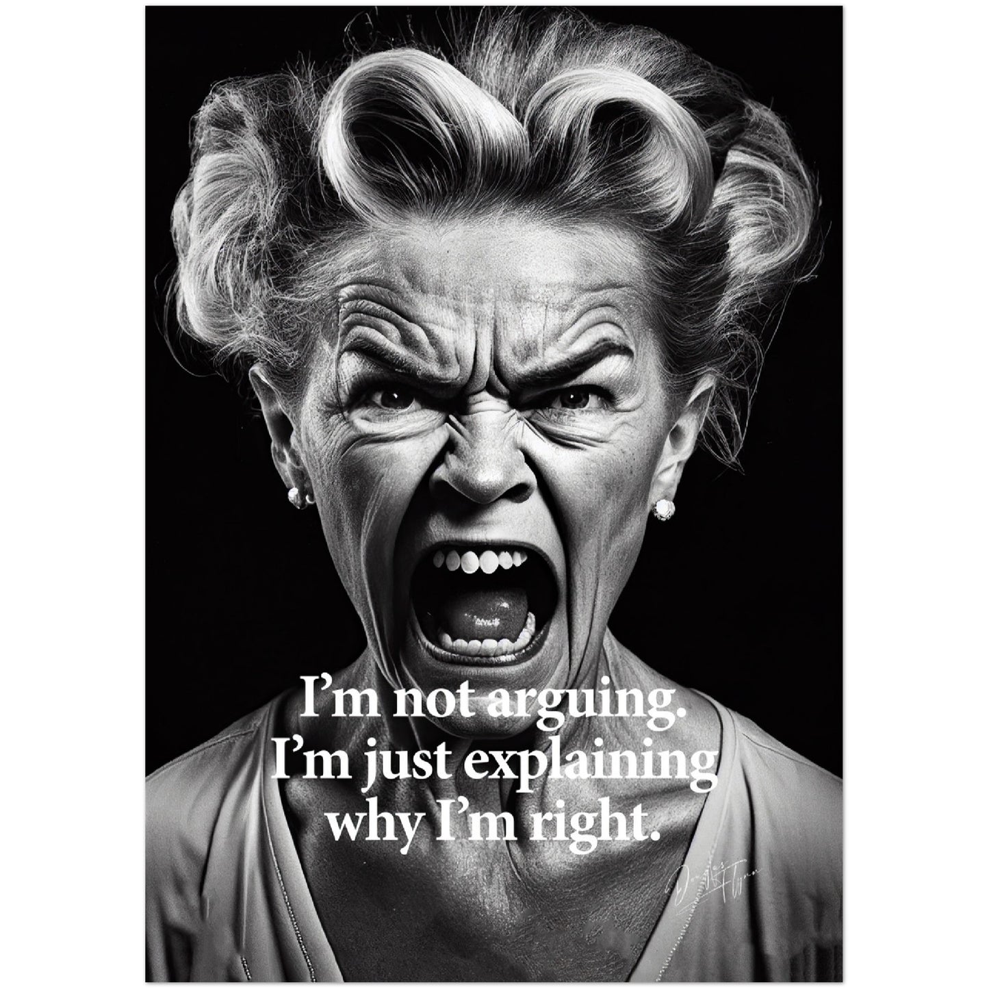 »Im Not Arguing« retro poster