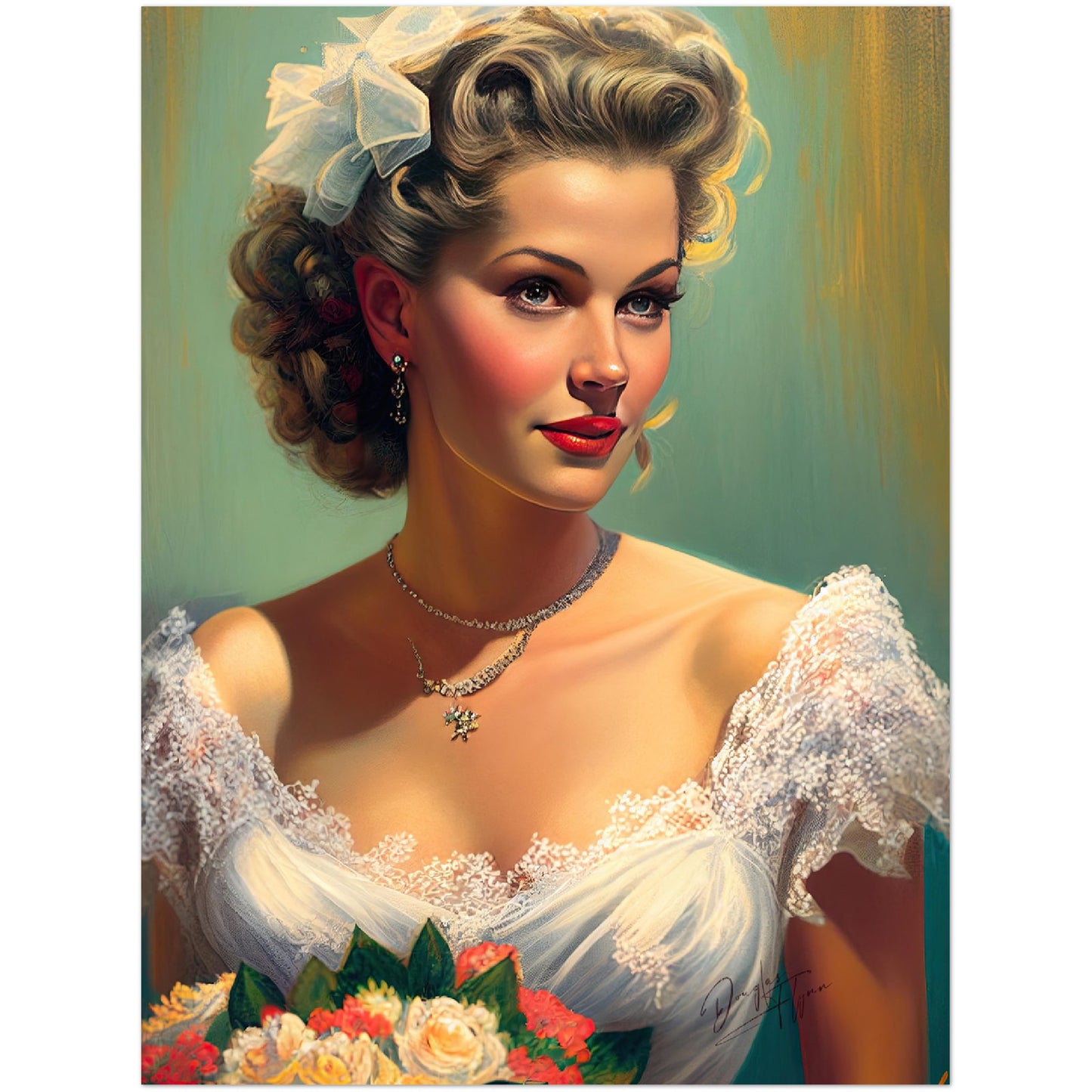 »Vintage Wedding Dreams« retro poster