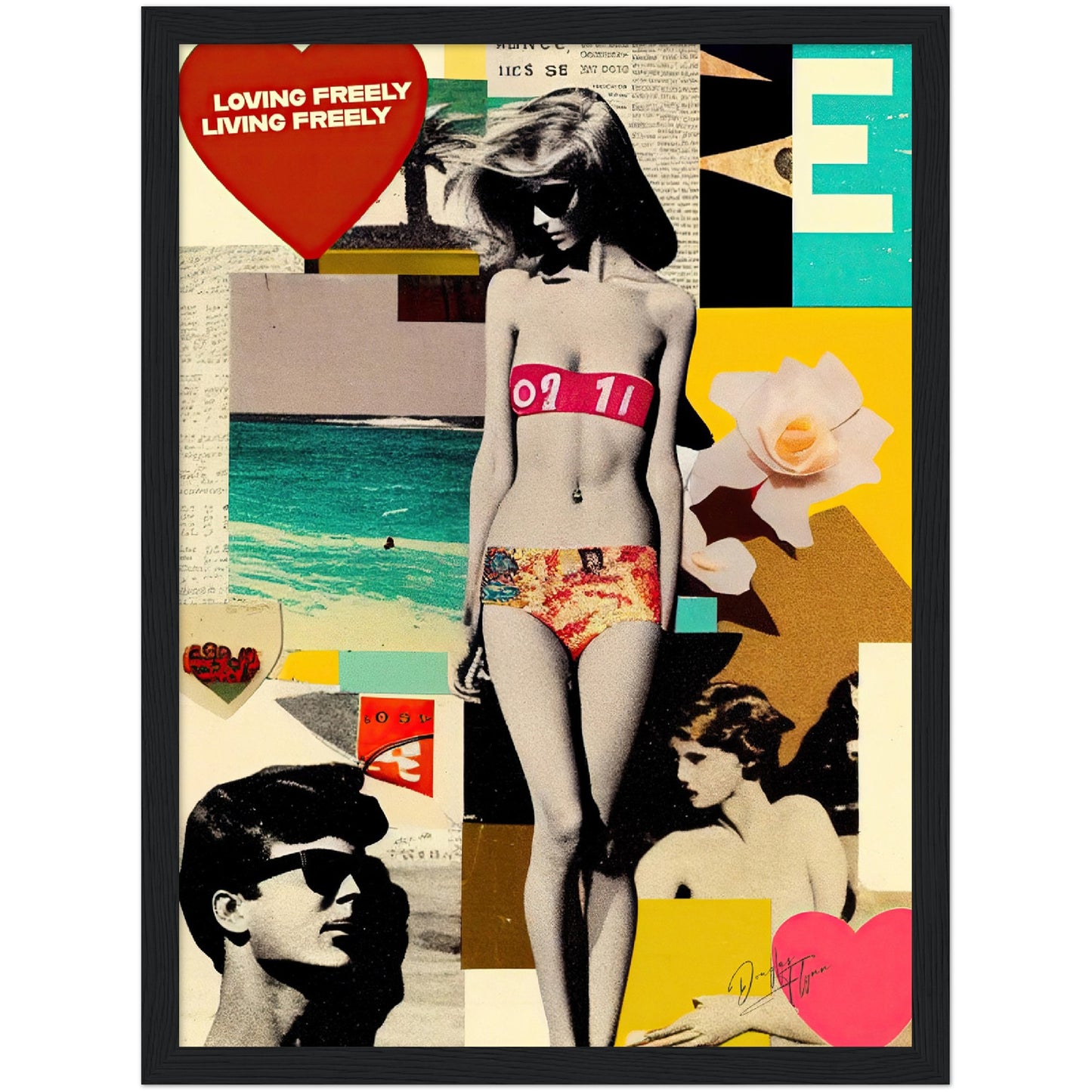 »Loving Freely, Living Freely«retro poster