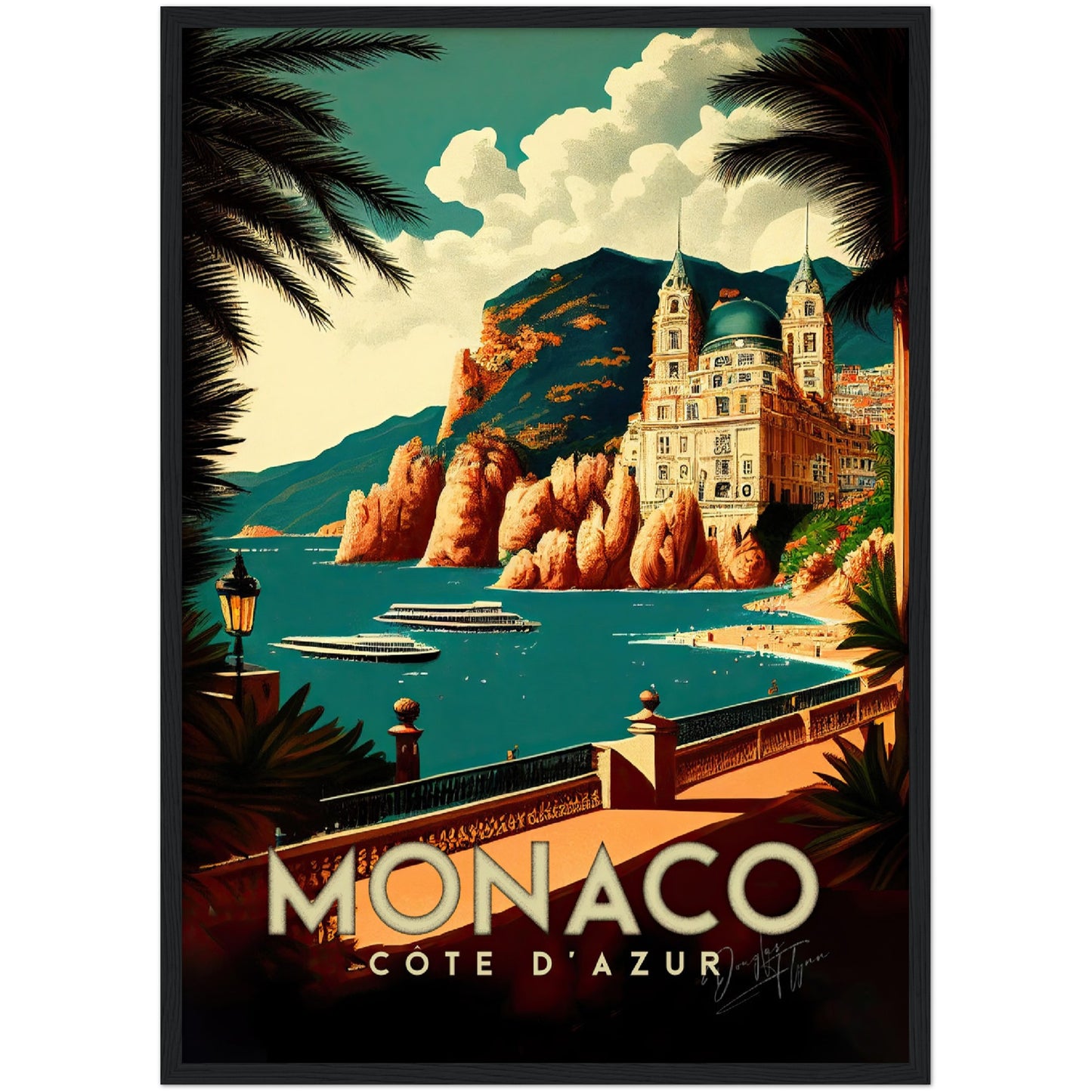 »Monaco, travel poster« retro poster