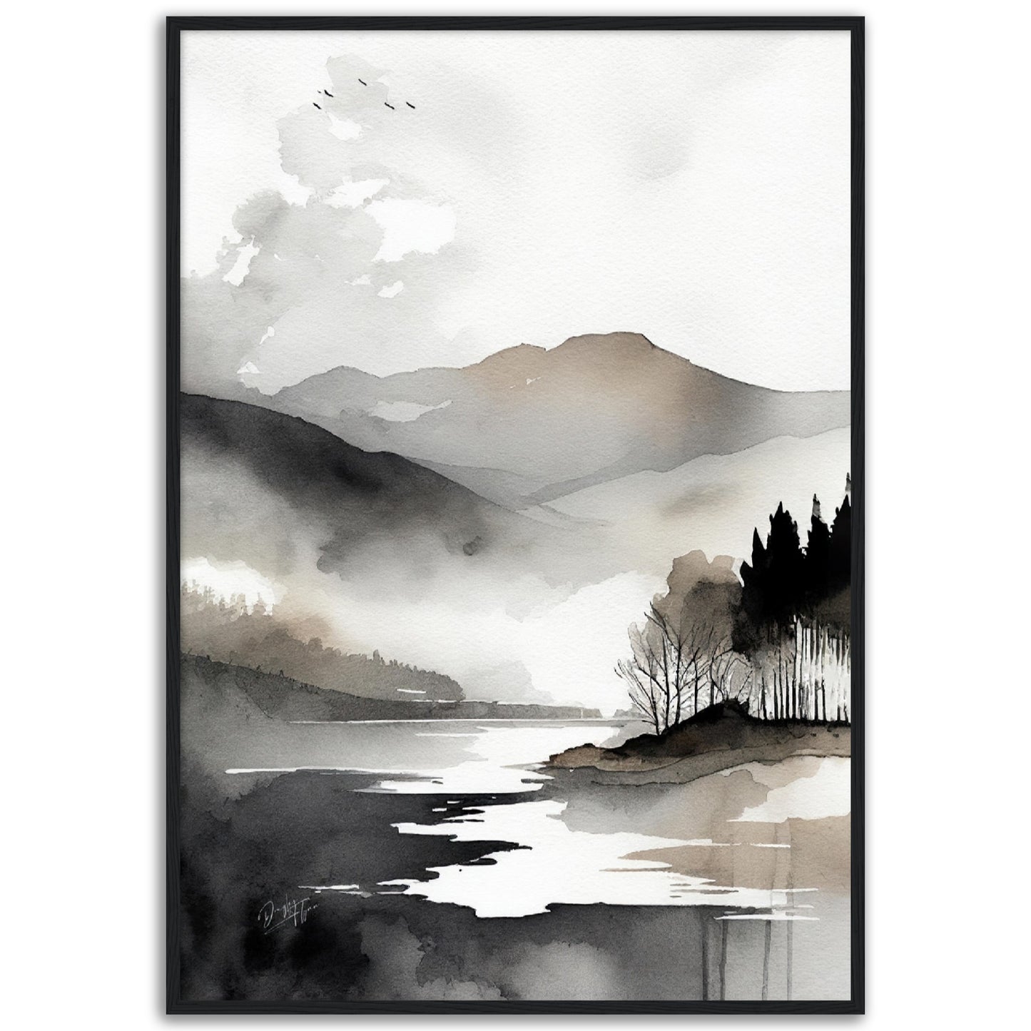 »Autumn Lake« retro poster