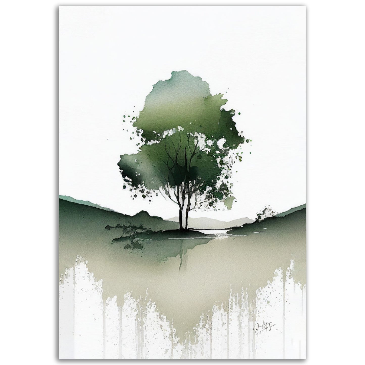 »My Green Trees« retro poster