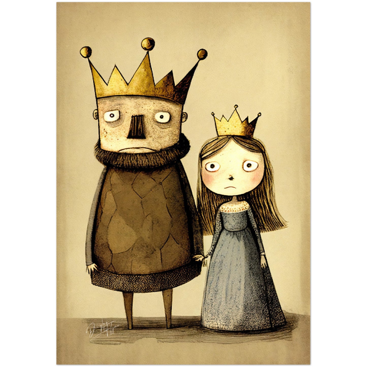 »King Crabby-pants And Cranky Queen Bee« retro poster