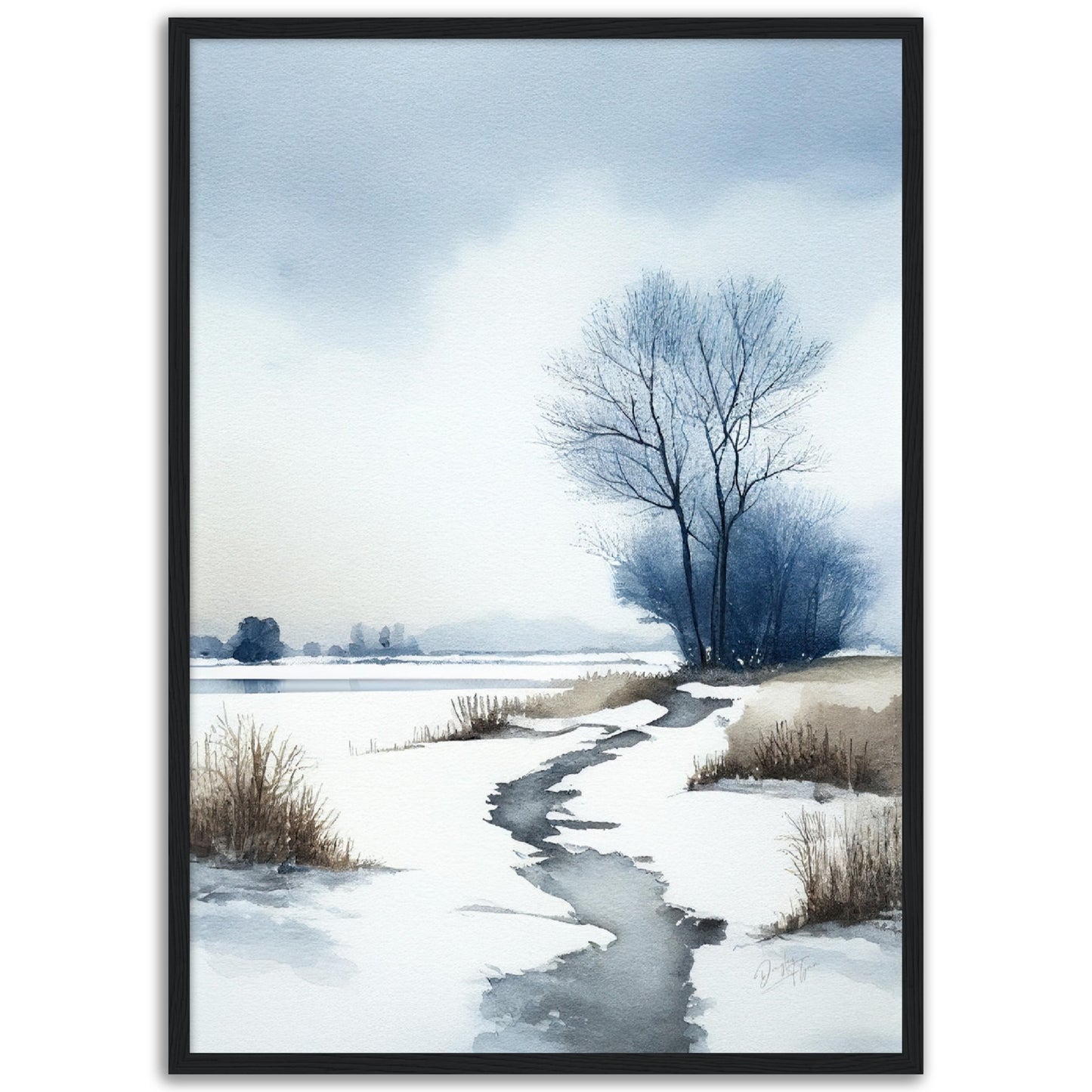 »Winter blues« retro poster