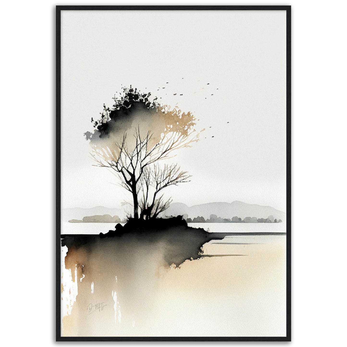 »Passionate Brushstrokes of Nature« retro poster